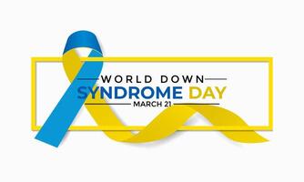 Welt Nieder Syndrom Tag auf 21 März . Gruß Karte, Poster, Flyer und Banner, Hintergrund Design. vektor