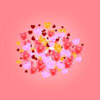 glücklich Valentinsgrüße Tag Konzept zum Gruß Karte, Feier, Anzeigen, Marke, Abdeckung, Etikett, Verkauf. Valentinstag Tag minimal Herz Design Karte. vektor