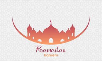 Ramadan kareem Hintergrund Konzept mit Silhouette von Moschee. Vektor Illustration.