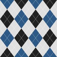 Marine Blau und schwarz Argyle Muster. Argyle Vektor Muster. Argyle Muster. geometrisch Muster zum Kleidung, Verpackung Papier, Hintergrund, Hintergrund, Geschenk Karte, Pullover.