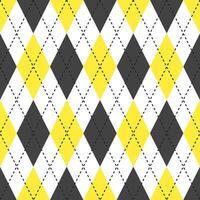 Gelb und schwarz Argyle Muster. Argyle Vektor Muster. Argyle Muster. geometrisch Muster zum Kleidung, Verpackung Papier, Hintergrund, Hintergrund, Geschenk Karte, Pullover.