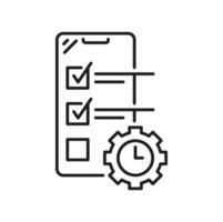 Planung Symbol Projekt, Ziel, Management, Zeitplan vektor