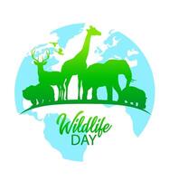 Welt Tierwelt Tag Urlaub Feier Banner vektor