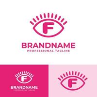 Brief f Auge Logo, geeignet zum Geschäft verbunden zu Vision, Spion, Optik, oder Auge mit Initiale f vektor