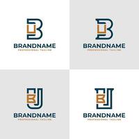 elegant brev bu och du är monogram logotyp, lämplig för företag med bu eller du är initialer vektor