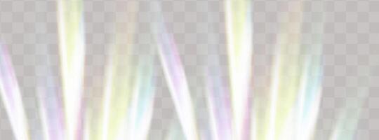 en uppsättning av färgrik vektor lins, kristall regnbåge ljus och blossa transparent effekter.överlägg för bakgrunder.