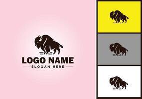bison logotyp vektor konst ikon grafik för företag varumärke ikon bison logotyp mall