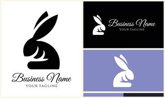 Silhouette Vektor Hase Logo Vorlage