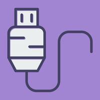 Vektorsymbol für USB-Kabel vektor