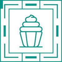 Cupcake-Vektor-Symbol vektor