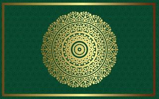 Luxus-Zier-Mandala-Hintergrund mit arabischem islamischem Ostmustermuster-Premium-Vektor-freiem Vektor