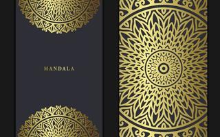 Luxus-Zier-Mandala-Hintergrund mit arabischem islamischem Ostmustermuster-Premium-Vektor-freiem Vektor