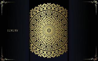 Luxus-Zier-Mandala-Hintergrund mit arabischem islamischem Ostmustermuster-Premium-Vektor-freiem Vektor