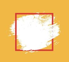 ein rot Platz Rahmen Bürste Schlaganfall auf Gelb Hintergrund, Jahrgang Bürste Schlaganfall Rahmen Rand Vorlage, voll rahmen, Design Element, Symbol, Bleistift skizzieren Kunst vektor