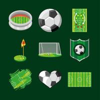 Fußballsport-Ikonen vektor