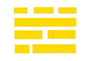 papper limmade gula klistermärken vektor set