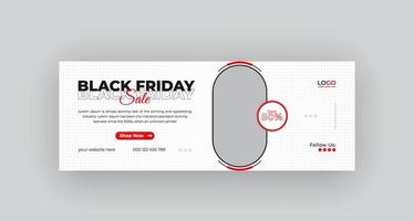 Black Friday Timeline Cover Wochenende Verkauf Social Media Banner Design kostenloser Download vektor