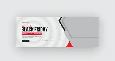 Black Friday Timeline Cover Wochenende Verkauf Social Media Banner Design Pro Download vektor