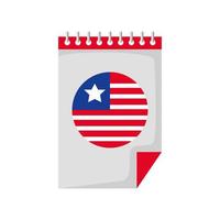 amerikansk kalender 4 juli vektor