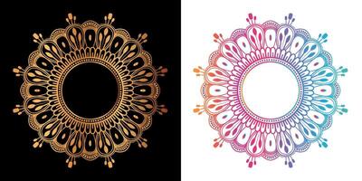 etnisk dekorativ element lyx gyllene mandala design vektor
