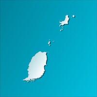 Vektor isoliert vereinfacht Illustration Symbol mit Blau Silhouette von Grenada Karte. dunkel Blau Hintergrund