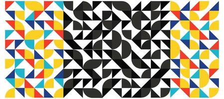 bunt Dreieck Mosaik mit schwarz Design Banner Hintergrund Hintergrund vektor