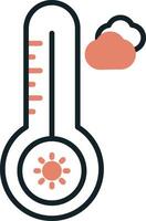 Temperatur heiß vecto Symbol vektor