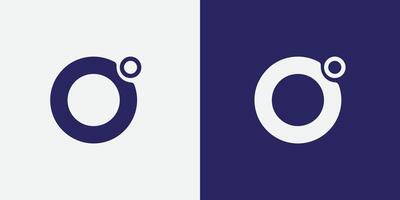 Buchstabe Anfangsbuchstabe o blaue Farbverlauf-Logo-Design-Vorlage vektor