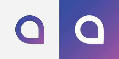 modern q Brief Logo Design Vektor Grafik mit Gradient Farben