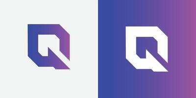 modern minimalistisch geometrisch q Brief Logo Design Symbol Vektor Vorlage