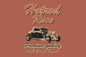 Hot Rod Race Premium-Qualität, Full Custom Motor Silhouette Design vektor