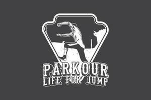 Parkour-Leben für Sprung-Silhouette-Design vektor
