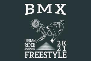 Bike Freestyle Urban Rider Silhouette Design vektor
