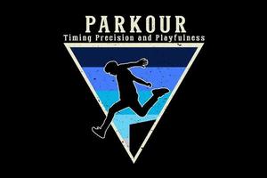 Parkour-Mann-Silhouette-Design vektor