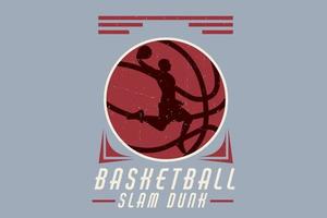 Basketball-Slam-Dunk-Silhouette-Design vektor