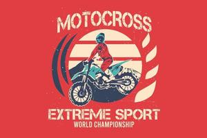 motocross extrem siluett tshirt design vektor