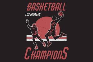 Basketball-Champions-Silhouette-Design vektor
