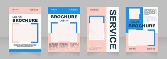 Kundenservice leere Broschüre Layout-Design vektor