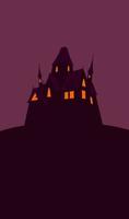 Halloween-Themen-Schloss-Hintergrundvorlage. vektor