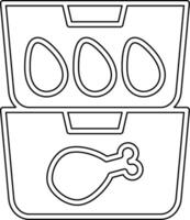 Essen Behälter vecto Symbol vektor