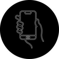 Hände halten Handy, Mobiltelefon Telefon vecto Symbol vektor