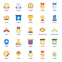 Award-Icon-Pack für Ihr Website-Design, Logo, App, Benutzeroberfläche. Symbolentwurf zu vergeben. Vektorgrafiken und bearbeitbare Striche. vektor