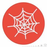 spindelnät ikonen i färgglad platt stil vektor