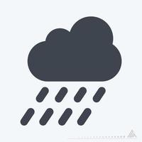 ikon underkylt regn - glyf stil vektor