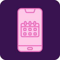 Smartphone Kalender vecto Symbol vektor