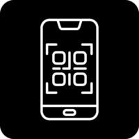 Smartphone qr Code vecto Symbol vektor