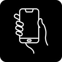 Hände halten Handy, Mobiltelefon Telefon vecto Symbol vektor