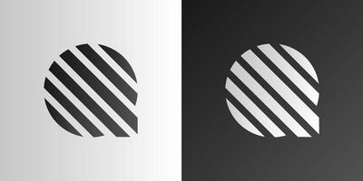Brief q Logo Design Vektor Symbol mit schwarz und Weiß Gradient Farbe, modern q Logo Design