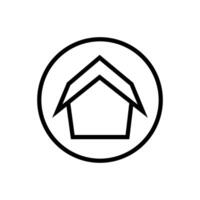 Startseite Symbol Vektor. Haus Illustration unterzeichnen. Zuhause Symbol. Gebäude Logo. vektor