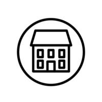 Startseite Symbol Vektor. Haus Illustration unterzeichnen. Zuhause Symbol. Gebäude Logo. vektor